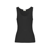 Damella - Tank Top Uld/Silke Sort