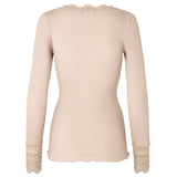 Rosemunde - Silke Bluse Med Blondekant Cacao