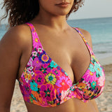 Primadonna - Najac Plunge Bikini Top Floral Explosion