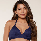 Lingadore - Vatteret Triangle Bikini Top Darkblue