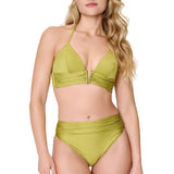 Lingadore - Vatteret Triangle Bikini Sæt Moss