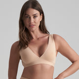 Byebra - Bh Top Med Dyb Udskæring Beige