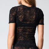 Hype The Detail - Slim Lace T-shirt Sort