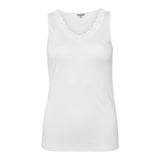 Lady avenue - Jersey Silke Top Blonde Ivory
