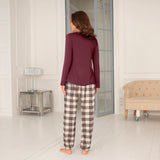Lady avenue - Bomuld Flannel Pyjamas Plum