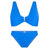 Lingadore - Vatteret Triangle Bikini Sæt Strong Blue