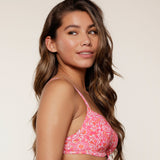 Lingadore - Vatteret Bikini Top Hot Pink Paisley