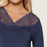 Lingadore - Nat Sæt Blonde Dark Denim