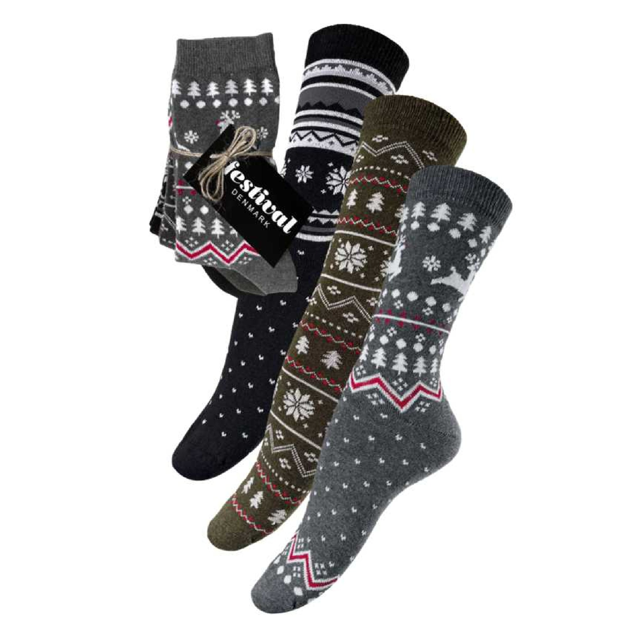 Festival - 3-pak Strømpe Grey/army/black – SASS