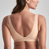 Byebra - Bh Top Med Dyb Udskæring Beige