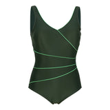 Wiki - Daniella Shape Badedragt Olive/lime