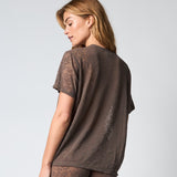 Hype The Detail - Oversized Lace T-shirt Brown