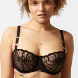 Chantelle - Fleurs Balconette Sort