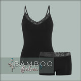 Balzaa - Bali Bambus Camisole Sæt Sort