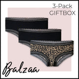 Balzaa - Giftbox 3 Pieces Surprise Me Hipster Sort/leo/sort