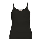 Lady avenue - Jersey Top i Silke Sort