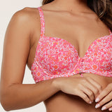 Lingadore - Vatteret Bikini Top Hot Pink Paisley