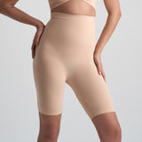 Byebra - Soft Touch Højtaljet Shorts Beige