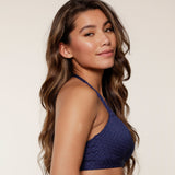 Lingadore - Vatteret Triangle Bikini Top Darkblue