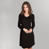 Lady avenue - Jersey Silke Natkjole L/Æ Blac