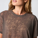 Hype The Detail - Oversized Lace T-shirt Brown