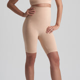 Byebra - Soft Touch Højtaljet Shorts Beige