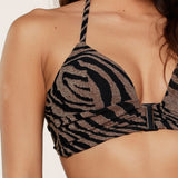 Lingadore - Vatteret Triangle Bikini Sæt Black/gold