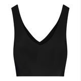 Byebra - Top Med V-hals Sort