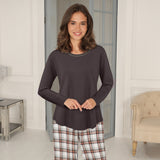 Lady avenue - Bomuld Flannel Pyjamas Coffee