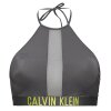 Calvin Klein - High Neck Bikini Top Grå