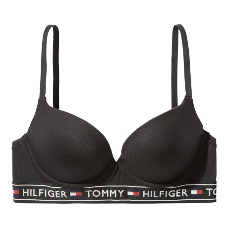 Tommy Hilfiger - Push -up BH med logo sort