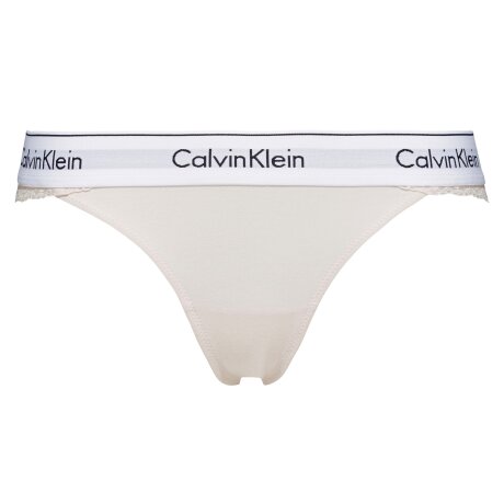 Calvin Klein - String med Hvid Logo Kant Nymp