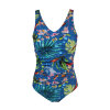 Lentiggini swimwear - Frontpleats Badedragt Multicolor+Petrol 