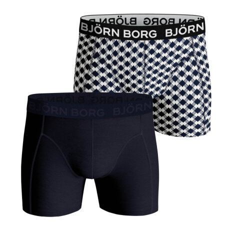 Bjørn Borg Herrer - Core 2-pak Boxershorts Blå/Print 