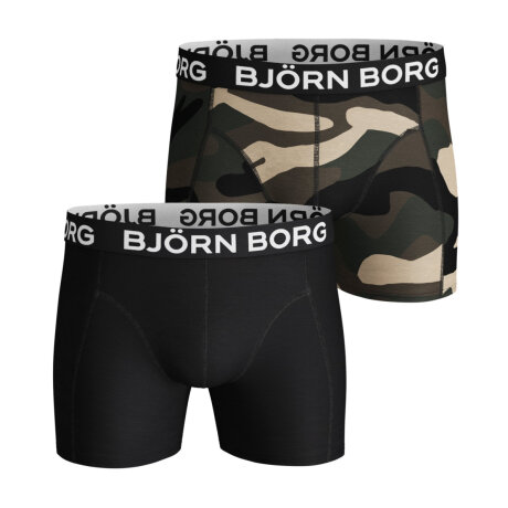 Bjørn Borg Herrer - Peaceful 2-pak Boxershorts Sort/Army