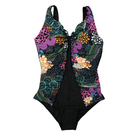 Lentiggini swimwear - Badedragt med Print Sort/Pink