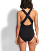 Seafolly - Maillot V-neck Badedragt Sort