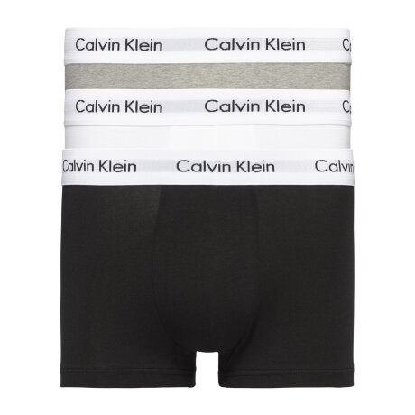 Calvin Klein Herre - 3-Pak Cotton Stretch Trunk Sort/Hvid/Grå