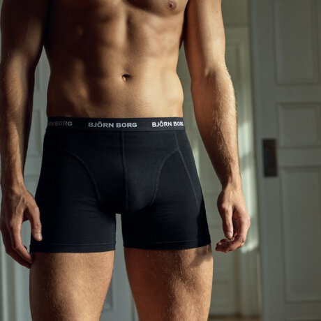 Bjørn Borg Herrer - Solids 3-pak Boxershorts Black Bjørn Borg Herrer - Solids 3-pak Boxershorts Black