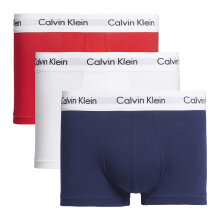 Calvin Klein Herre - 3 Pak Cotton StretchTrunks Hvid/Rød/Blå