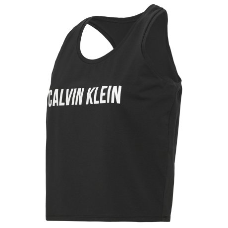 Calvin Klein - Work Out Crop Top Logo Sort