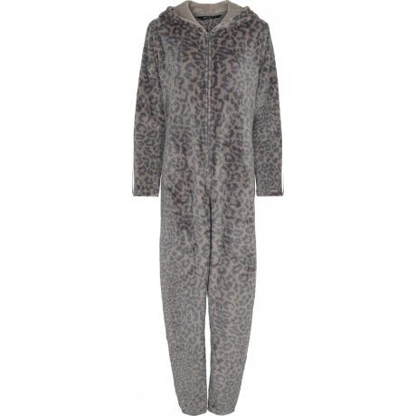 Decoy - Jumpsuit med Hætte Leopard Grå Decoy - Jumpsuit med Hætte Leopard Grå