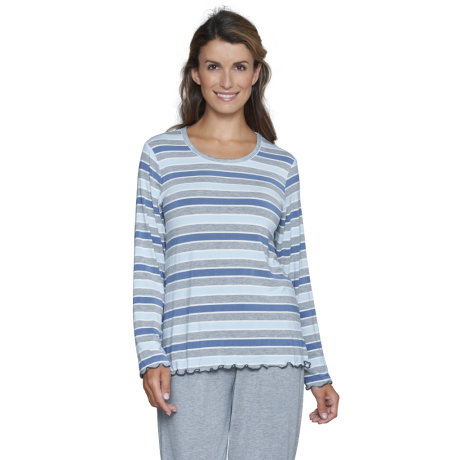 Lady avenue - Pyjamas Bomboo Blue stripe