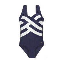 Lentiggini swimwear - Badedragt med Striber Navy/Hvid