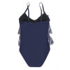 Lentiggini swimwear - Badedragt med Flæser Navy/Hvid