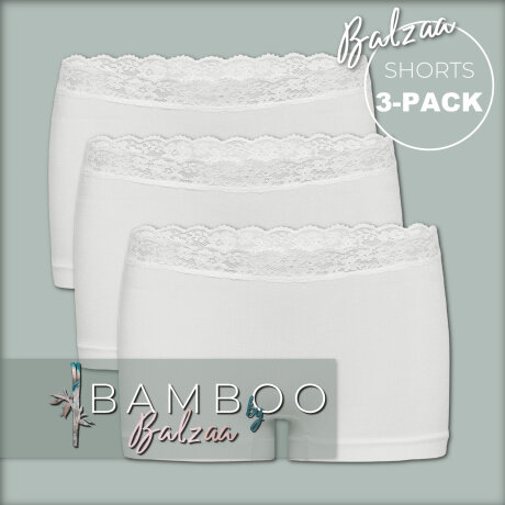 Balzaa - Bali Bambus 3-PAK Shorts Offwhite