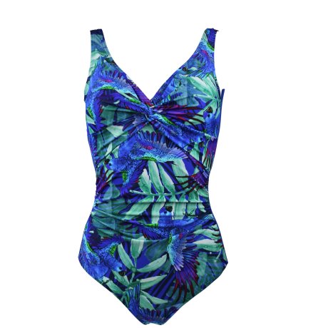 Lentiggini swimwear - Parrot Blue Badedragt Twisted Cobalt-Green
