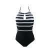 Lentiggini swimwear - Black Meets White Halterneck Badedragt Sort/Hvid