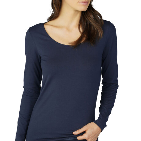 Mey - Cotton Pure Top L/Æ Night Blue