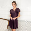 Lady avenue - Silke Natkjole med ærme Italian Plum
